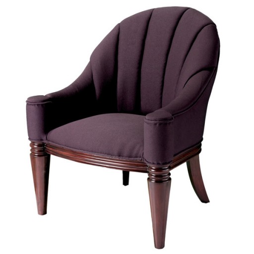 Wright Purple Fabric Club Chair