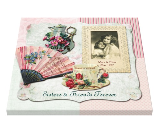 Vintage French Floral Teacup Pink Fan Lace Frame Canvas Print