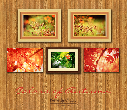 Virtual gallery of autumn prints by Beverly Claire Kaiya