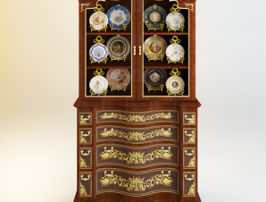 Georgian China Cabinet With Marquetry Beverly Claire Interiors