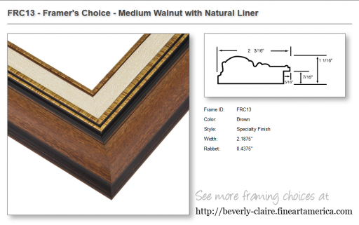 FRC13 - Framer's Choice - Medium Walnut with Natural Liner