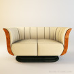Art Deco Tulip Loveseat & Club Chair